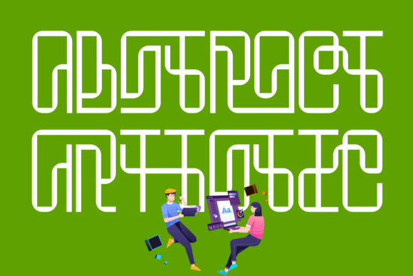 Abstract Artistic Font for Modern Web Design and Digital Branding