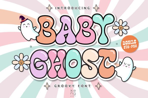 Baby Ghost: A Groovy Display Font for Handmade Products and Printables