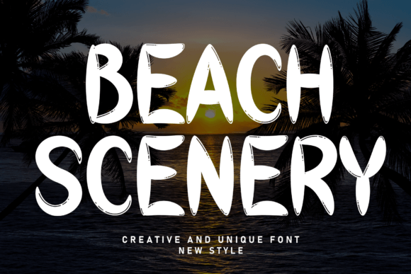 Beach Scenery Display Font for Engaging Brand Content