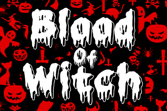 Blood of Witch Font for Handmade Horror Products
