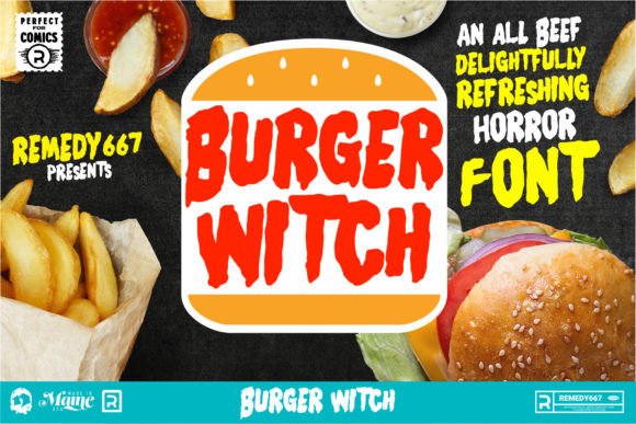 Burger Witch Font Brings Horror-Inspired Charm to Handmade Products