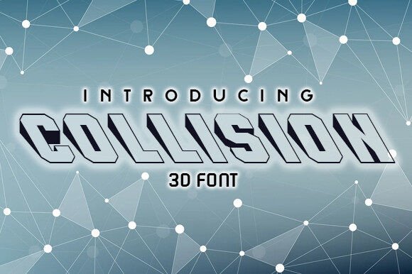 Collision 3D Retro Font for Small Business Branding