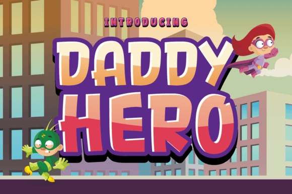Daddy Hero Font for Bold Web Headlines and Playful Brand Layouts