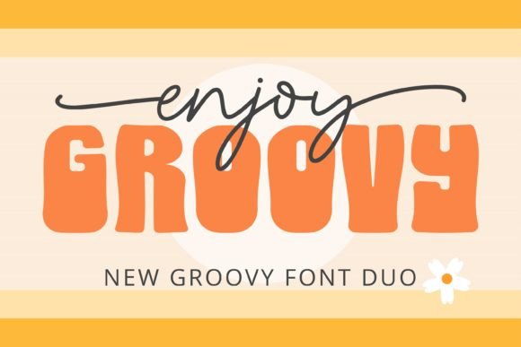 Enjoy Groovy Font for Retro Digital Branding and Web Layouts