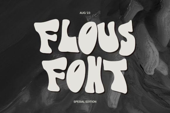 Flous Display Font: Bold, Bulky Typeface for Branding Projects