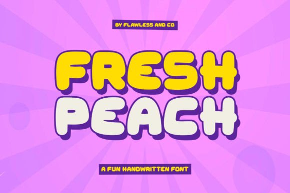 Fresh Peach Display Font for Handmade Product Design