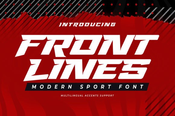 Front Lines: A Sporty Display Font for High-Impact Branding and Ad Campaigns