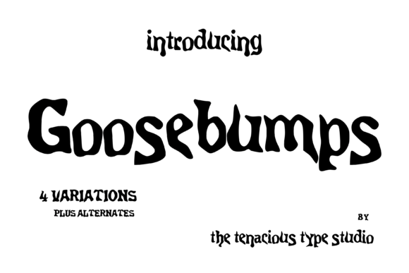 Goosebumps Display Typeface for Vintage Horror Branding