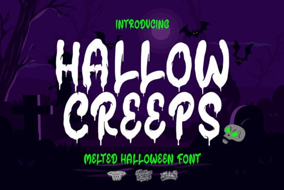Hallow Creeps Display Font for Editorial Design Projects