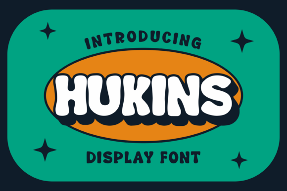 Hukins: A Whimsical Display Font for Handmade Products and Branding