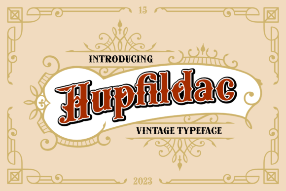 Hupfildac Display Font for Handmade Brands and Web Design