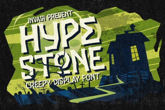 Hypestone Display Font for Horror Branding and Campaigns