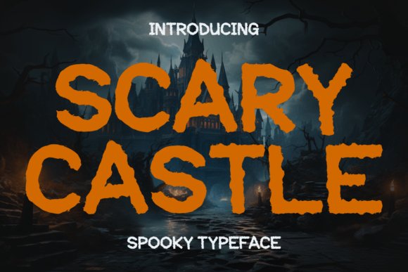 Scary Castle Display Font for Halloween Campaigns