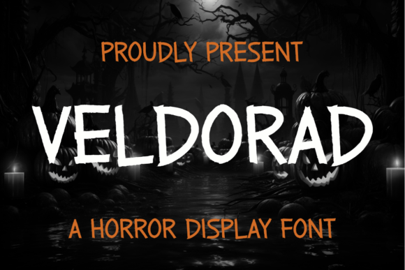 Veldorad Display Font for Spooky Small Business Branding