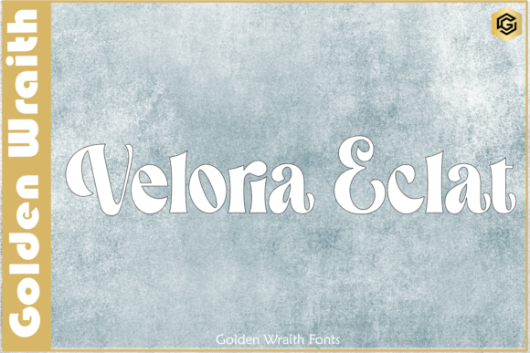 Veloria Eclat: A Vintage Cosmic Display Font for Handmade Sellers and Crafters