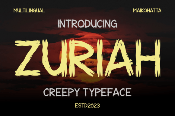 Zuriah Display Font: Perfecting Spooky Web and Product Design